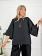 Velour Blouse 3512 Black - thumbnail 1