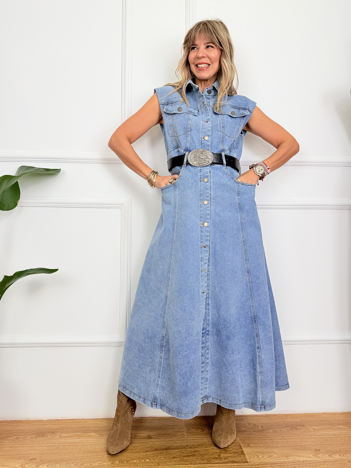 Cowgirl Moon Jean Dress 80139 3