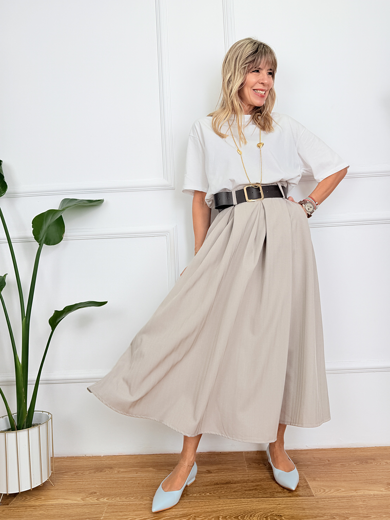 Simple Her Skirt Beige 81299  1