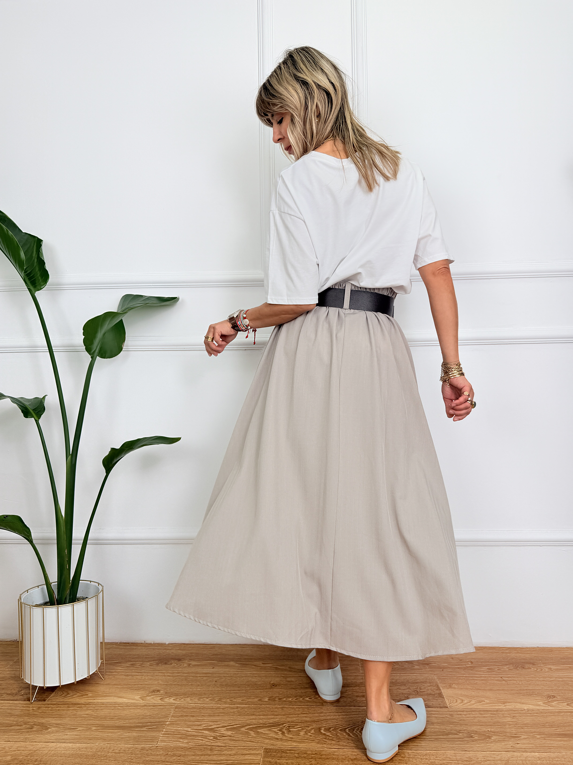 Simple Her Skirt Beige 81299  3