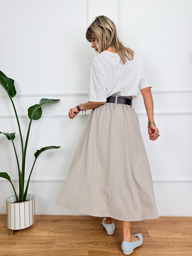 Simple Her Skirt Beige 81299  3