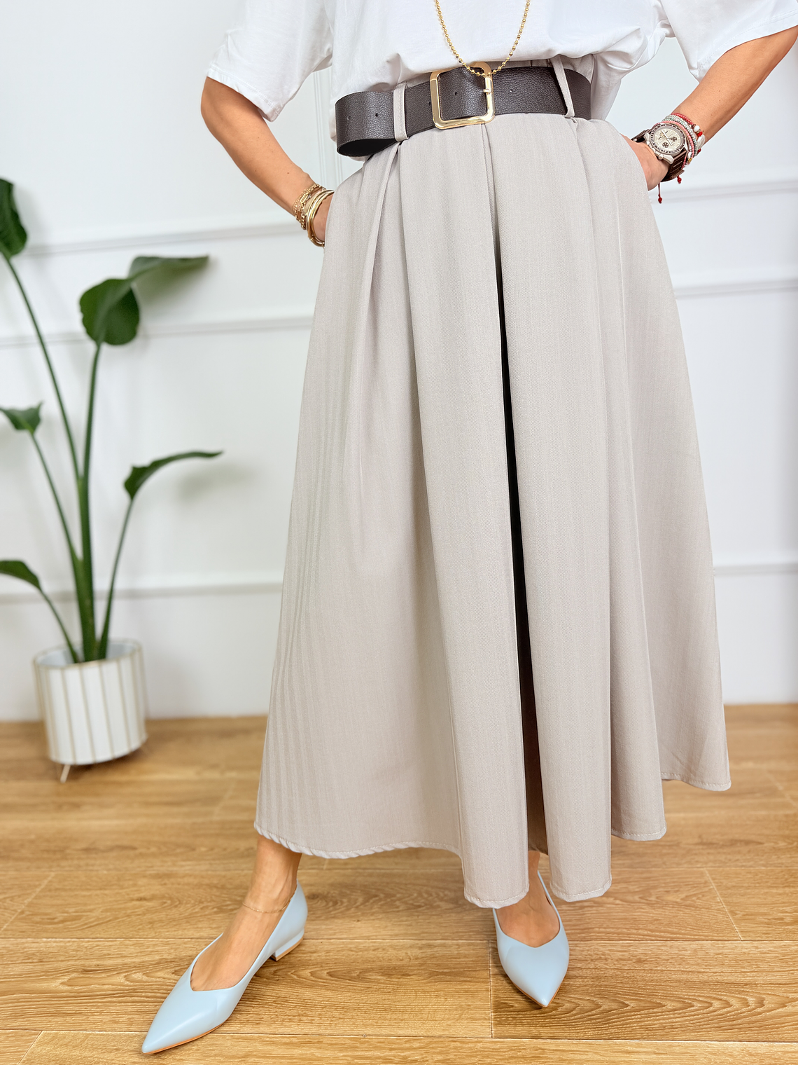 Simple Her Skirt Beige 81299  4