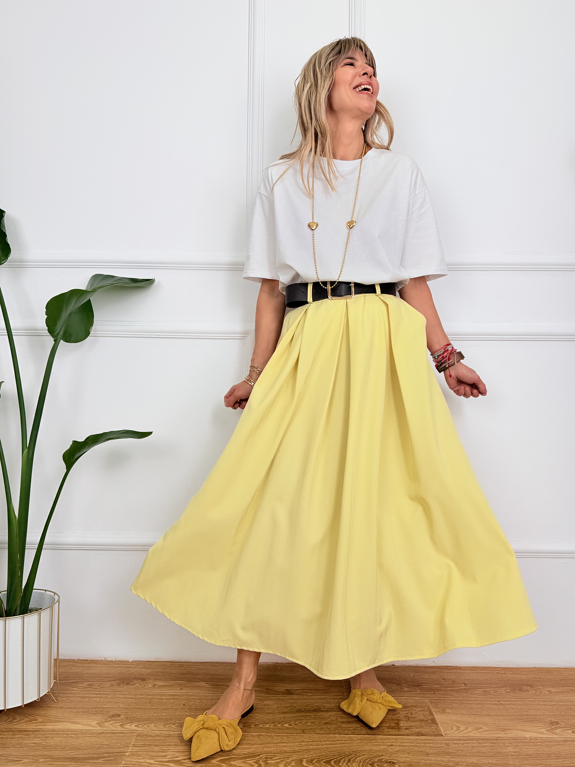 Simple Her Skirt Yellow 81299  1