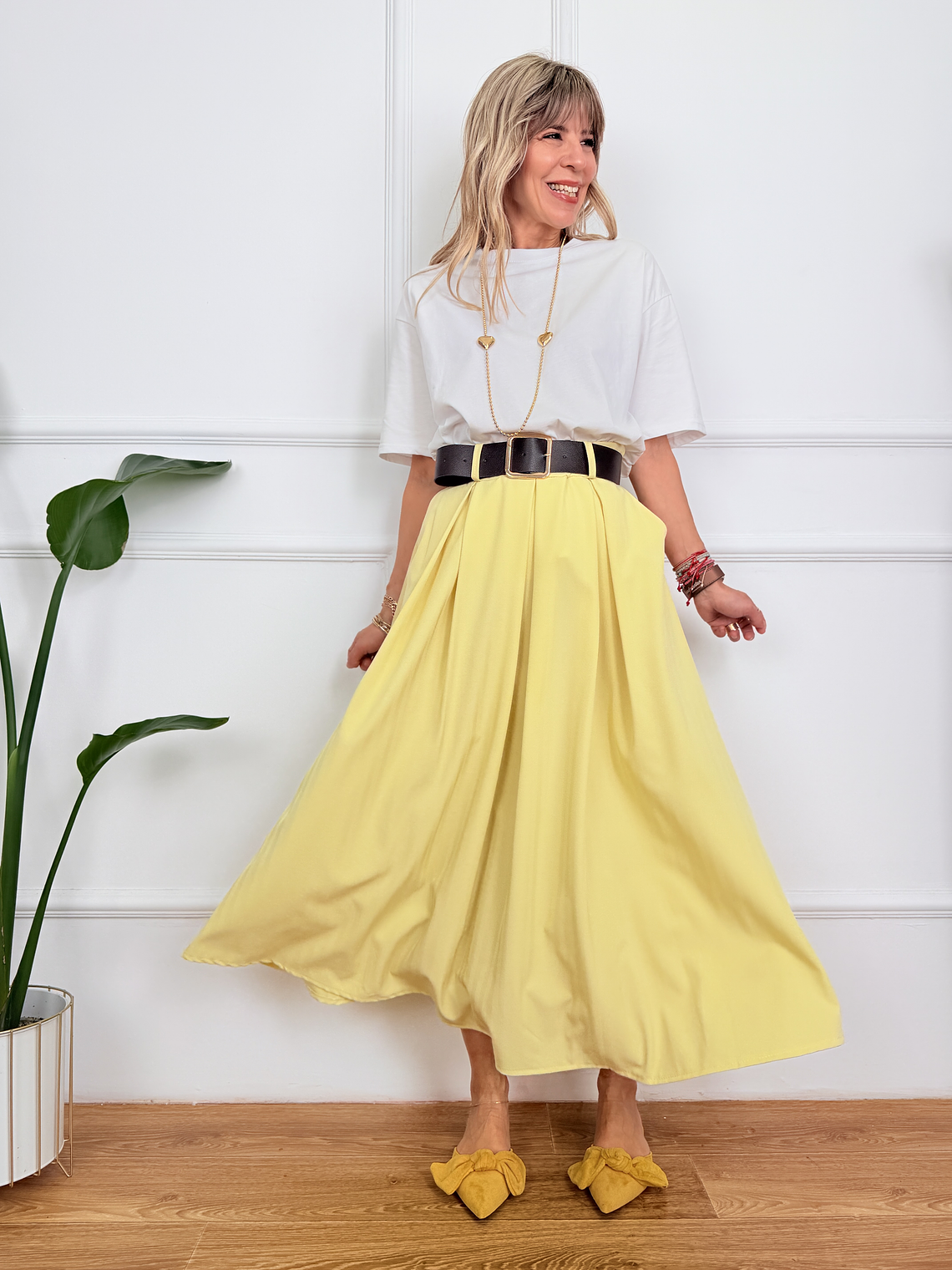 Simple Her Skirt Yellow 81299  2