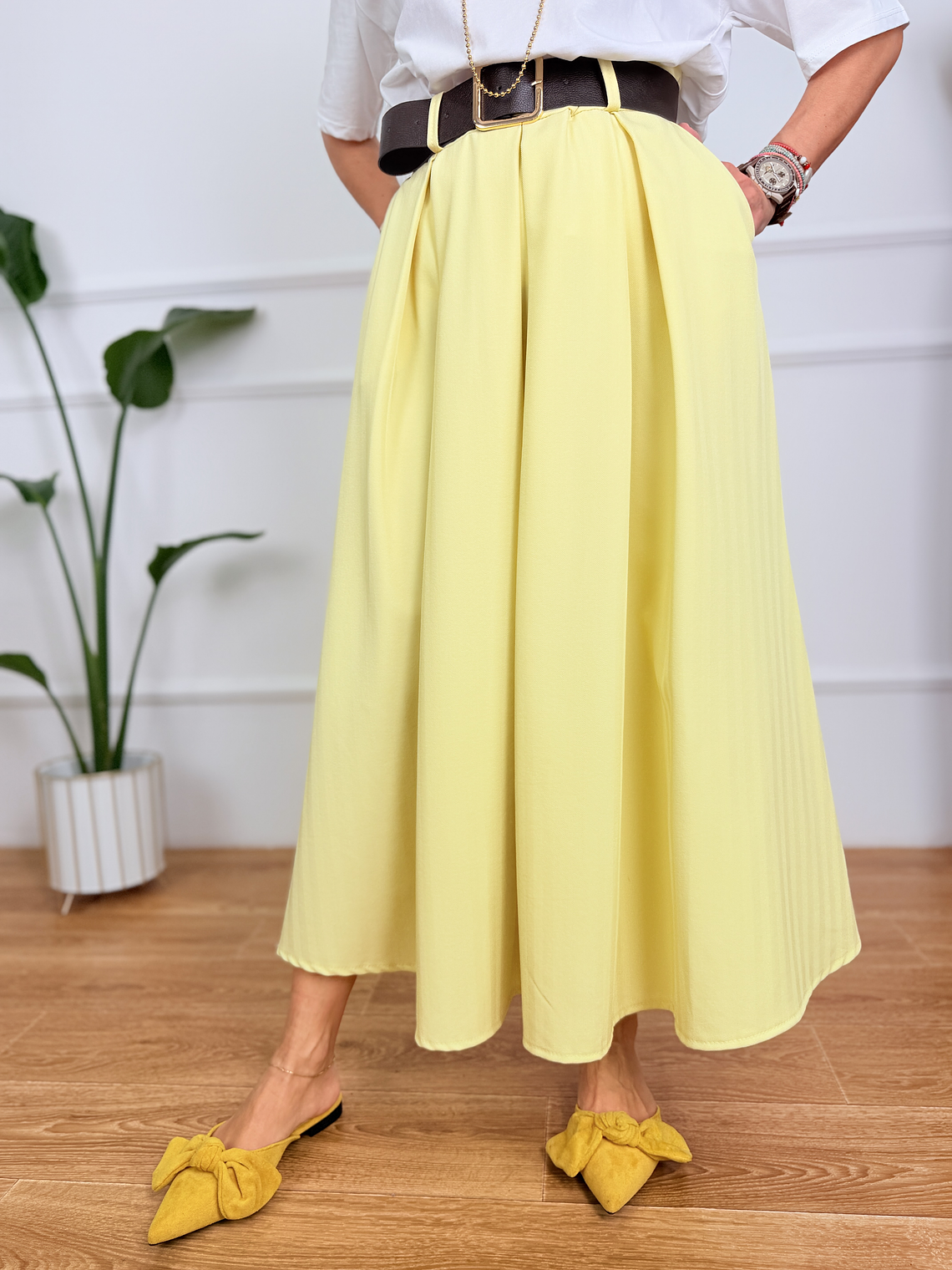 Simple Her Skirt Yellow 81299  4