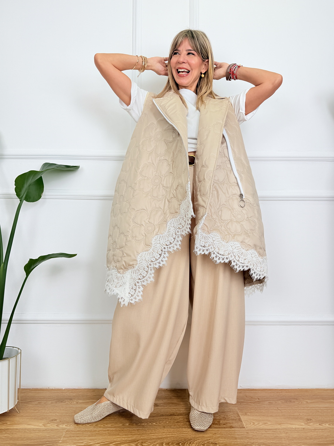 Happy Petals Jacket 51966 Βeige 1