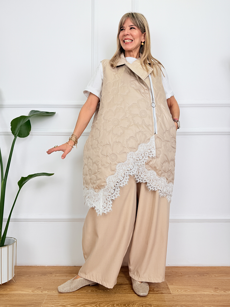 Happy Petals Jacket 51966 Βeige 2