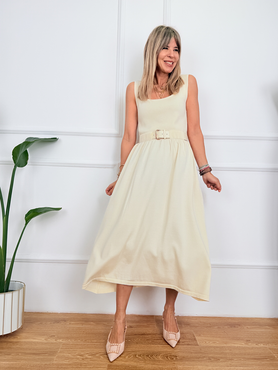 Verde Muse Dress 1971 Ivory 2