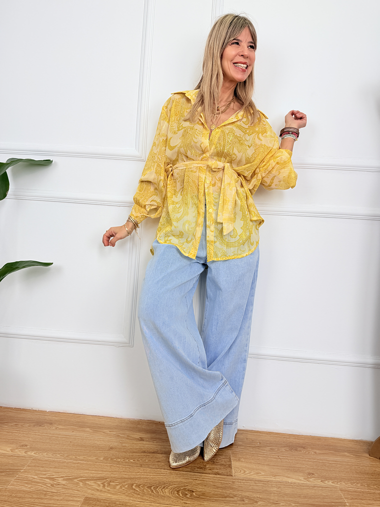 Imelda Floral Shirt 58271  Yellow 2