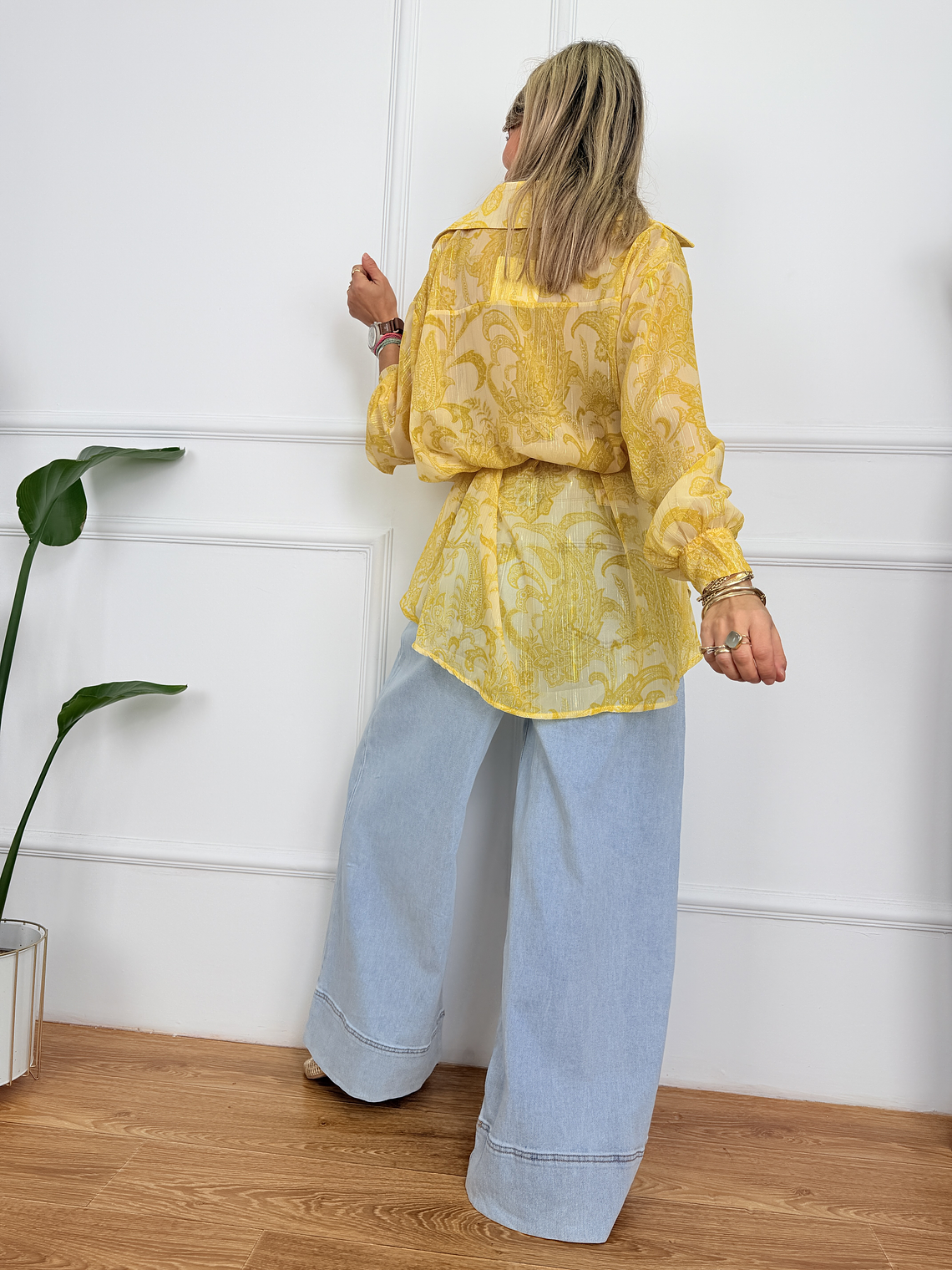 Imelda Floral Shirt 58271  Yellow 4