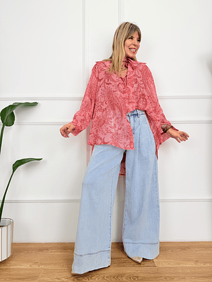 Imelda Floral Shirt 58271  Coral