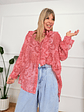 Imelda Floral Shirt 58271  Coral - thumbnail 1