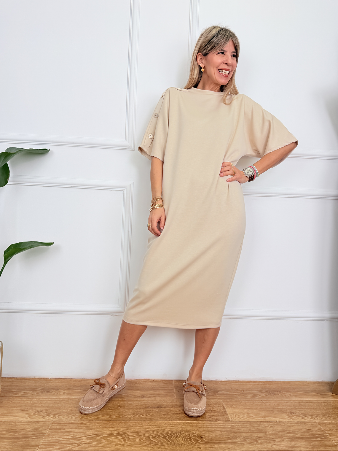 Eloré Dress 57789 Beige 1