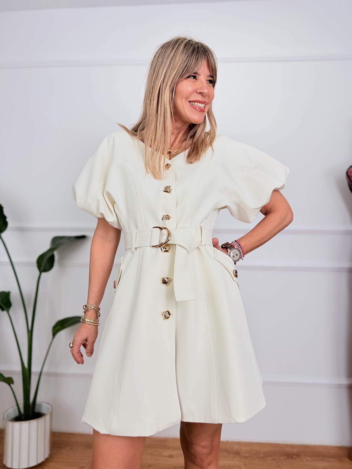 Honeyluxe Dress 11686 Ivory 4