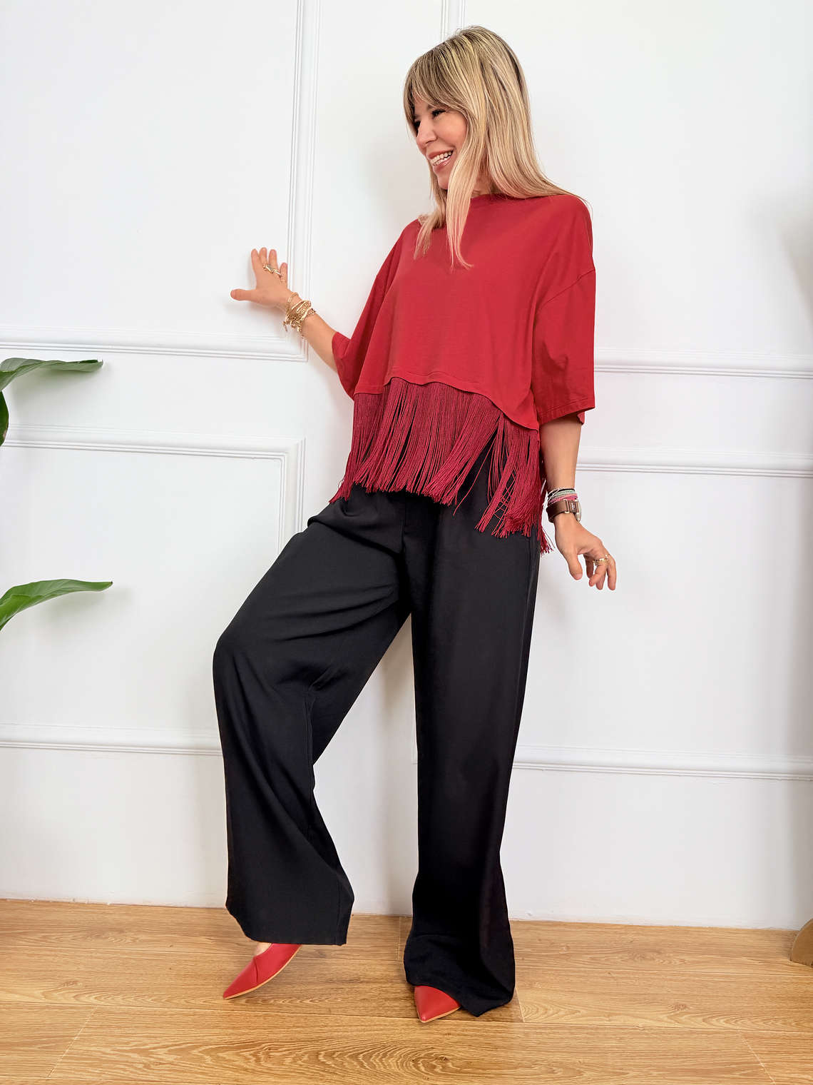 Amorelle Blouse LD5184 Red 3