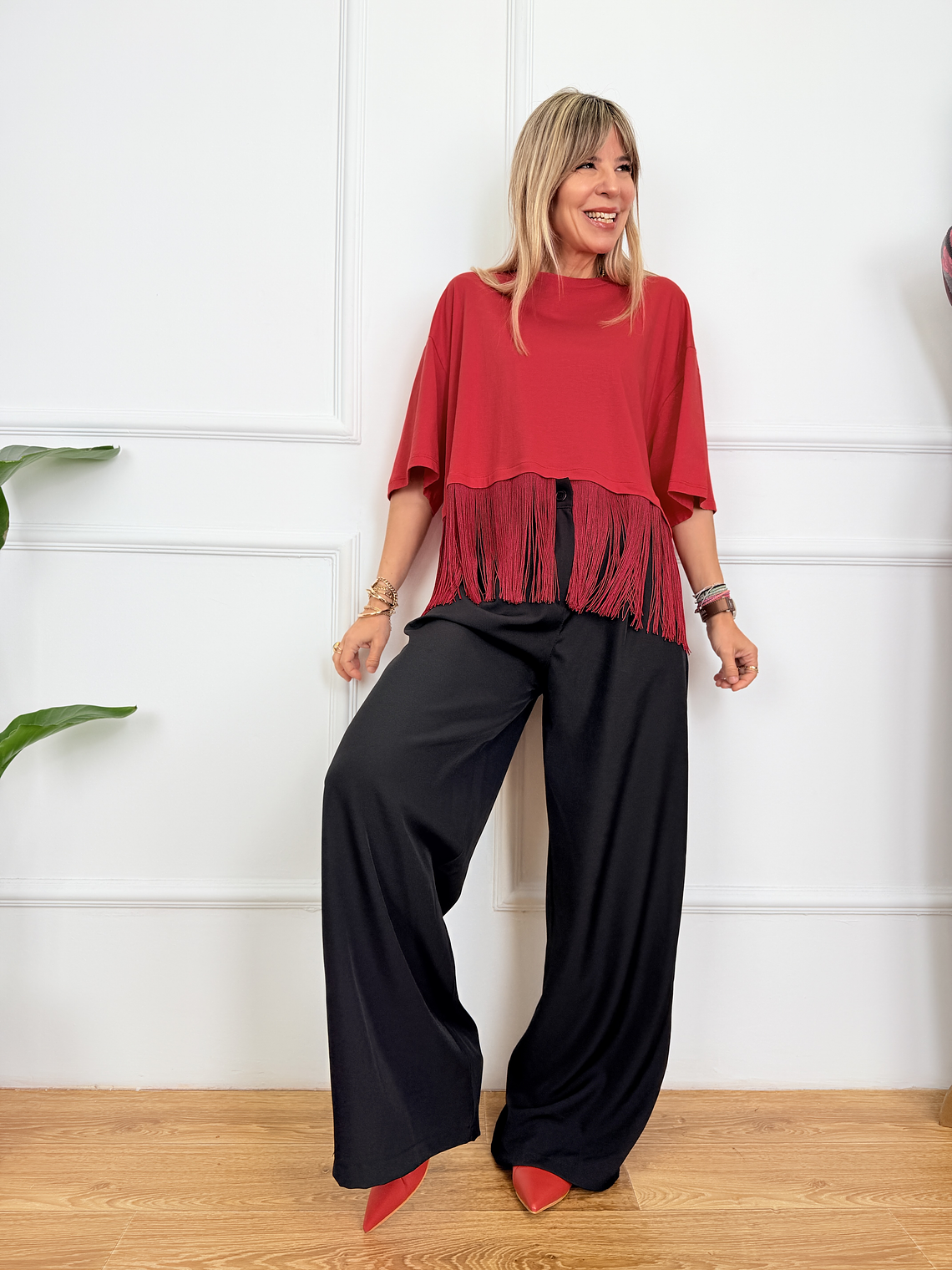 Amorelle Blouse LD5184 Red 2