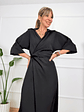 Wrap Dress Εlora 50129 Black - thumbnail 4
