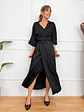 Wrap Dress Εlora 50129 Black - thumbnail 1