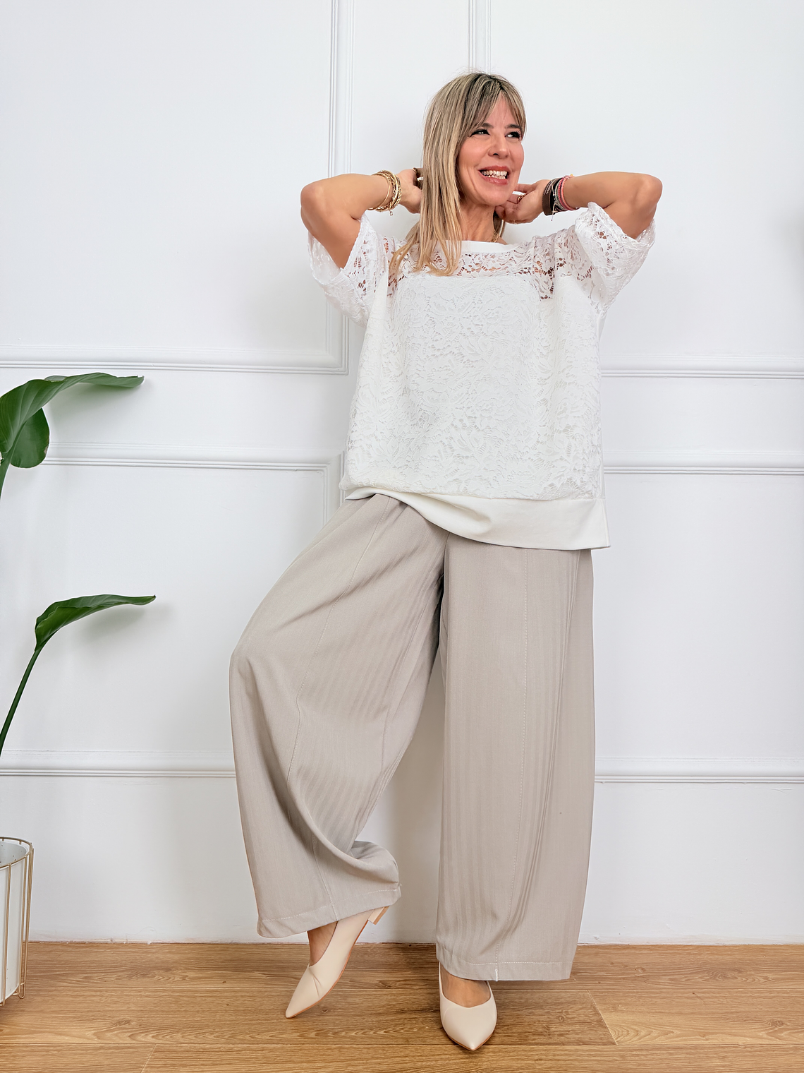 T-shirt Lace Ivory 38579  3