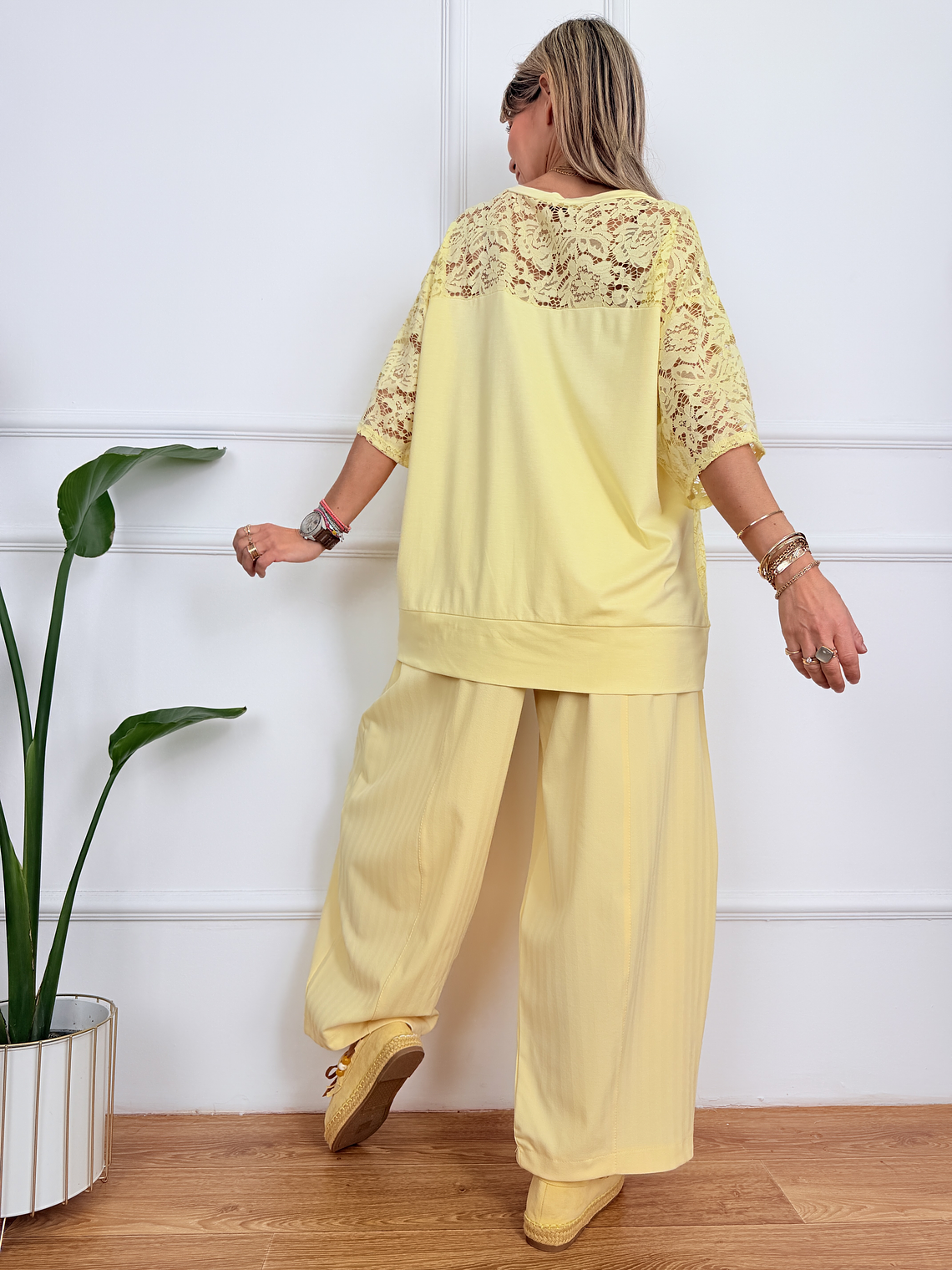 T-shirt Lace Yellow 38579 4