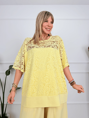 T-shirt Lace Yellow 38579