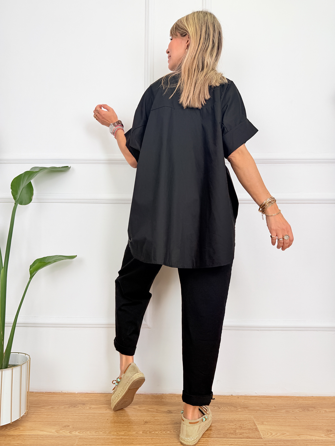 Calla Lily Shirt 15013 Black  4