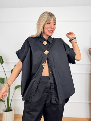 Calla Lily Shirt 15013 Black 