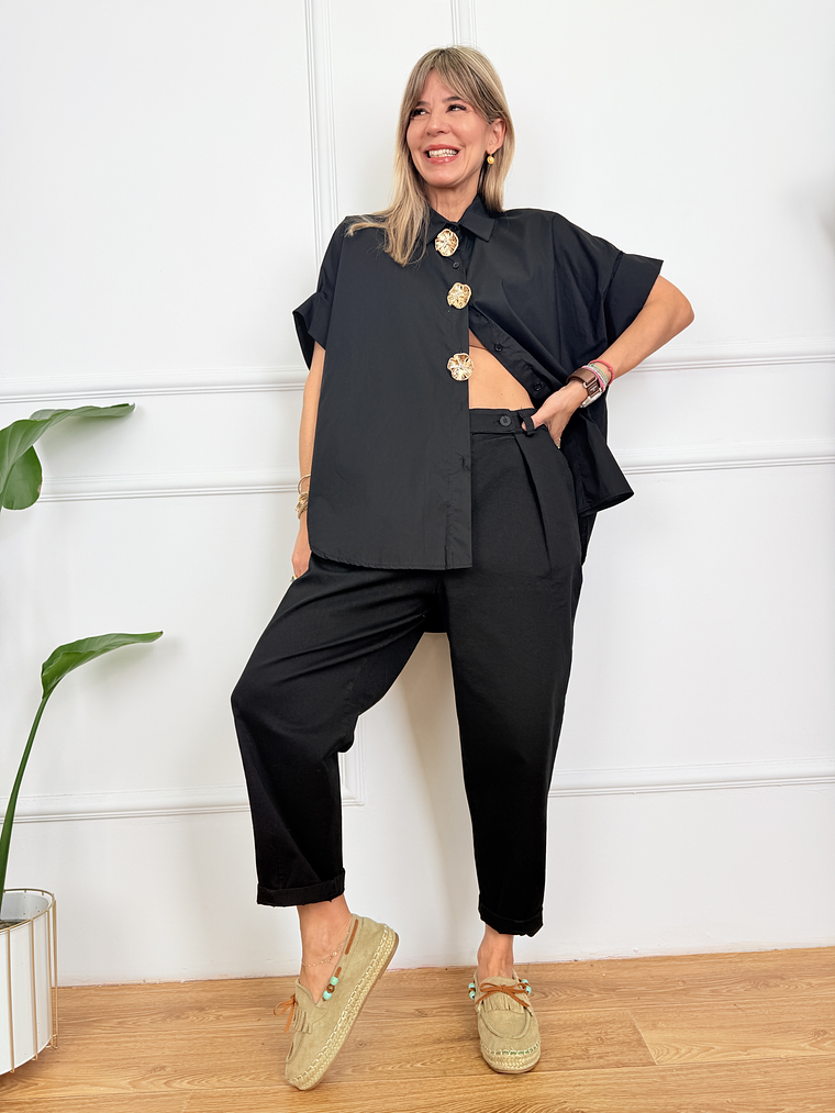 Calla Lily Shirt 15013 Black  2