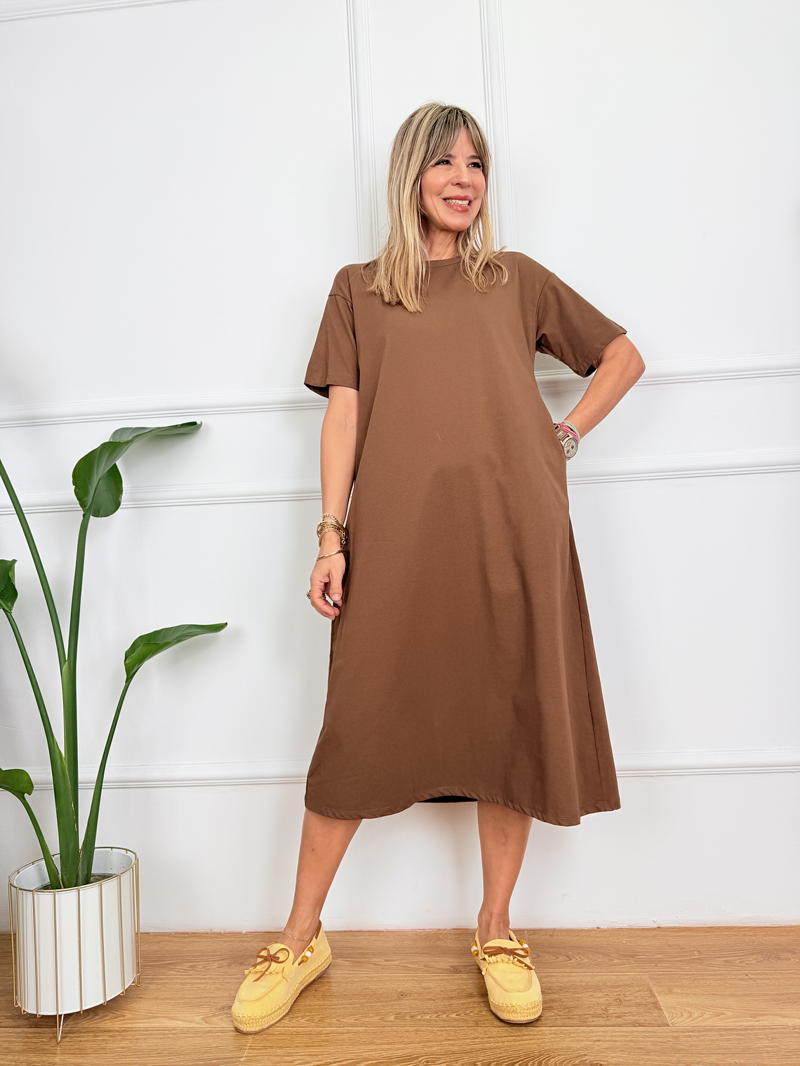Verna Dress Brown 66110 1