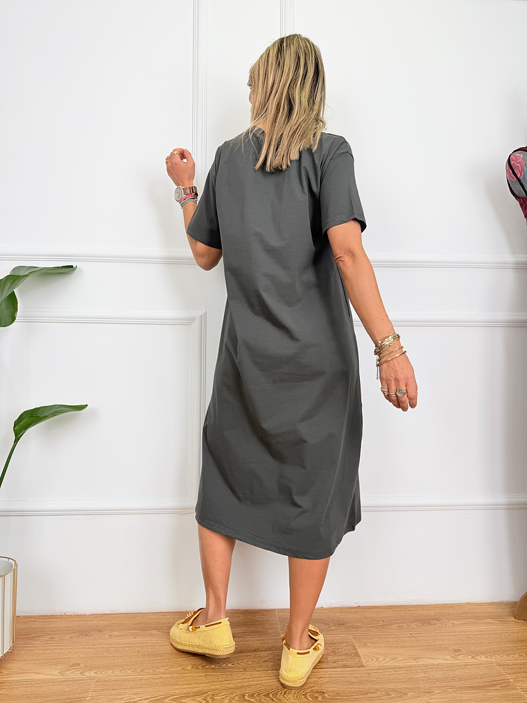 Verna Dress Grey 66110  3