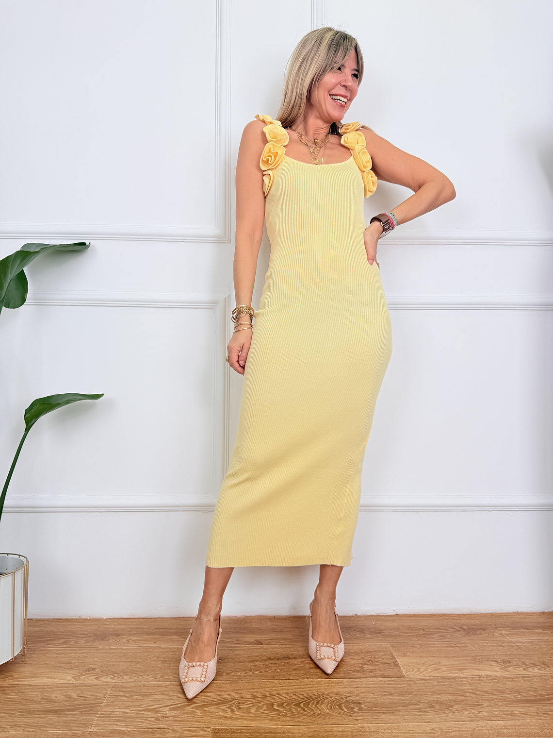 Love Your Shape Dress 53722 Υellow 1