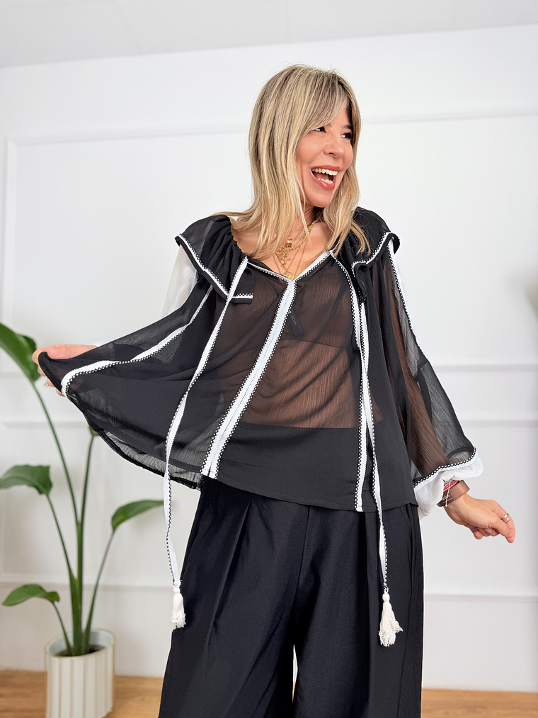 Bloomette Blouse S991 Black 2