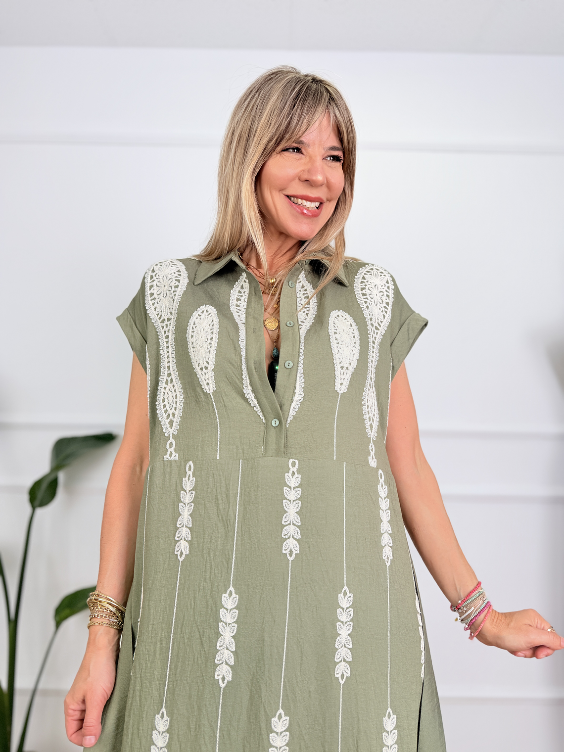 Gaia Walk Dress 55312 Khaki 4