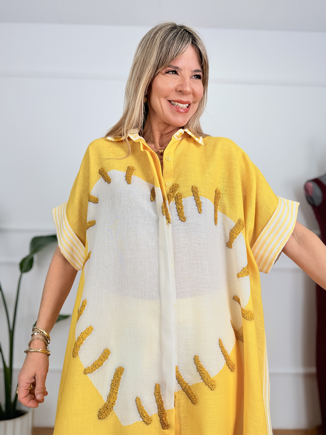Velméra Tunic Shirt Yellow 2806 4