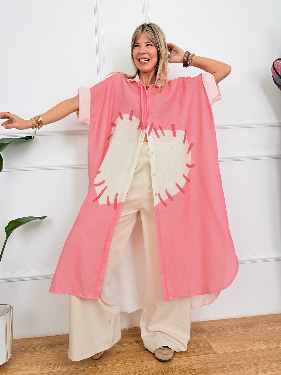 Velméra Tunic Shirt Pink 2806  1