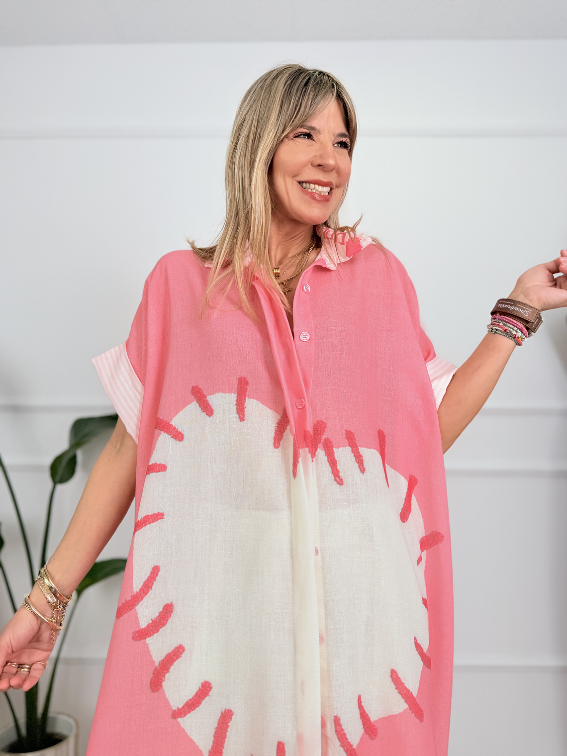 Velméra Tunic Shirt Pink 2806  4