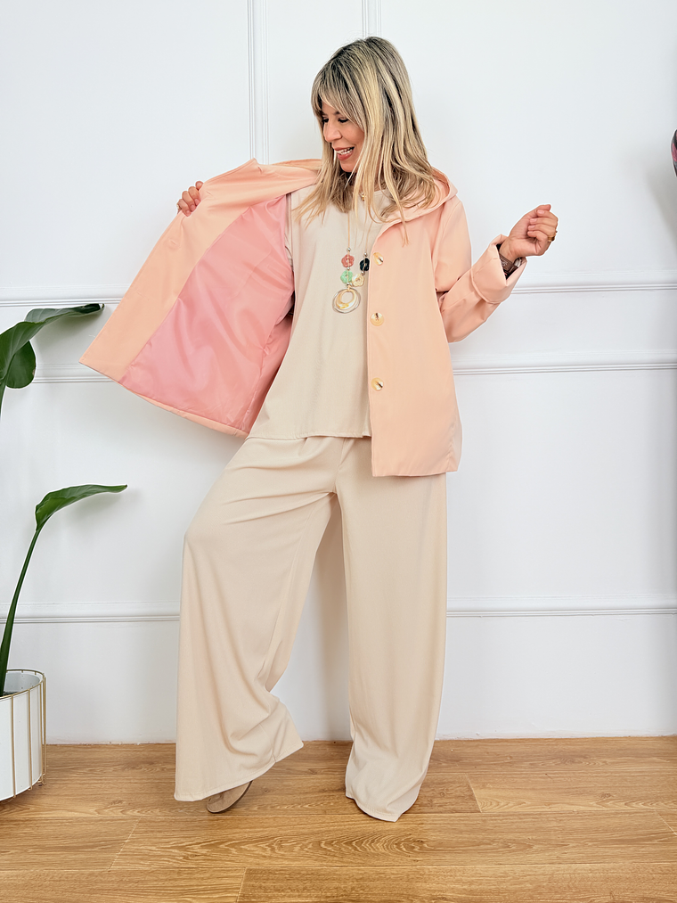 Chic Trench Coat G2192 Pink  4