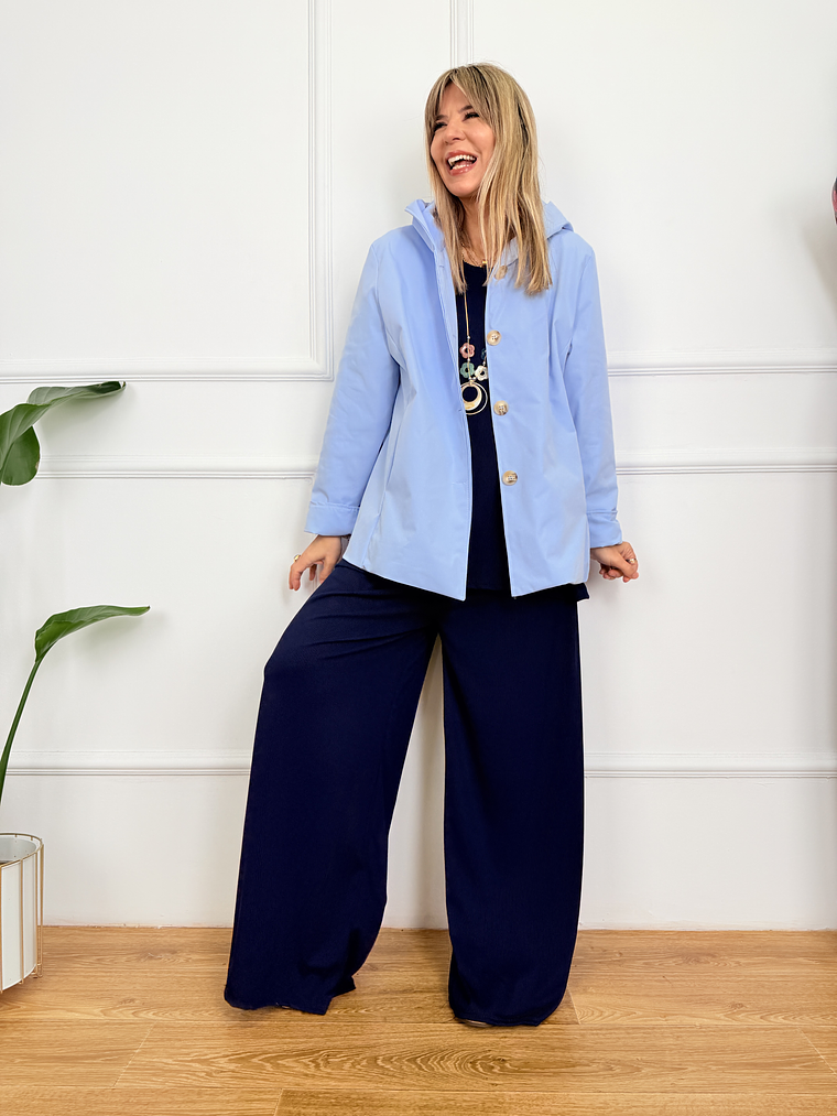 Chic Trench Coat G2192 Blue  3