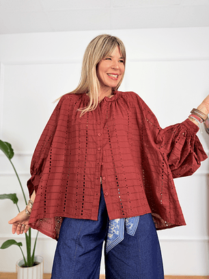 Femme District Shirt Terracotta 4822672