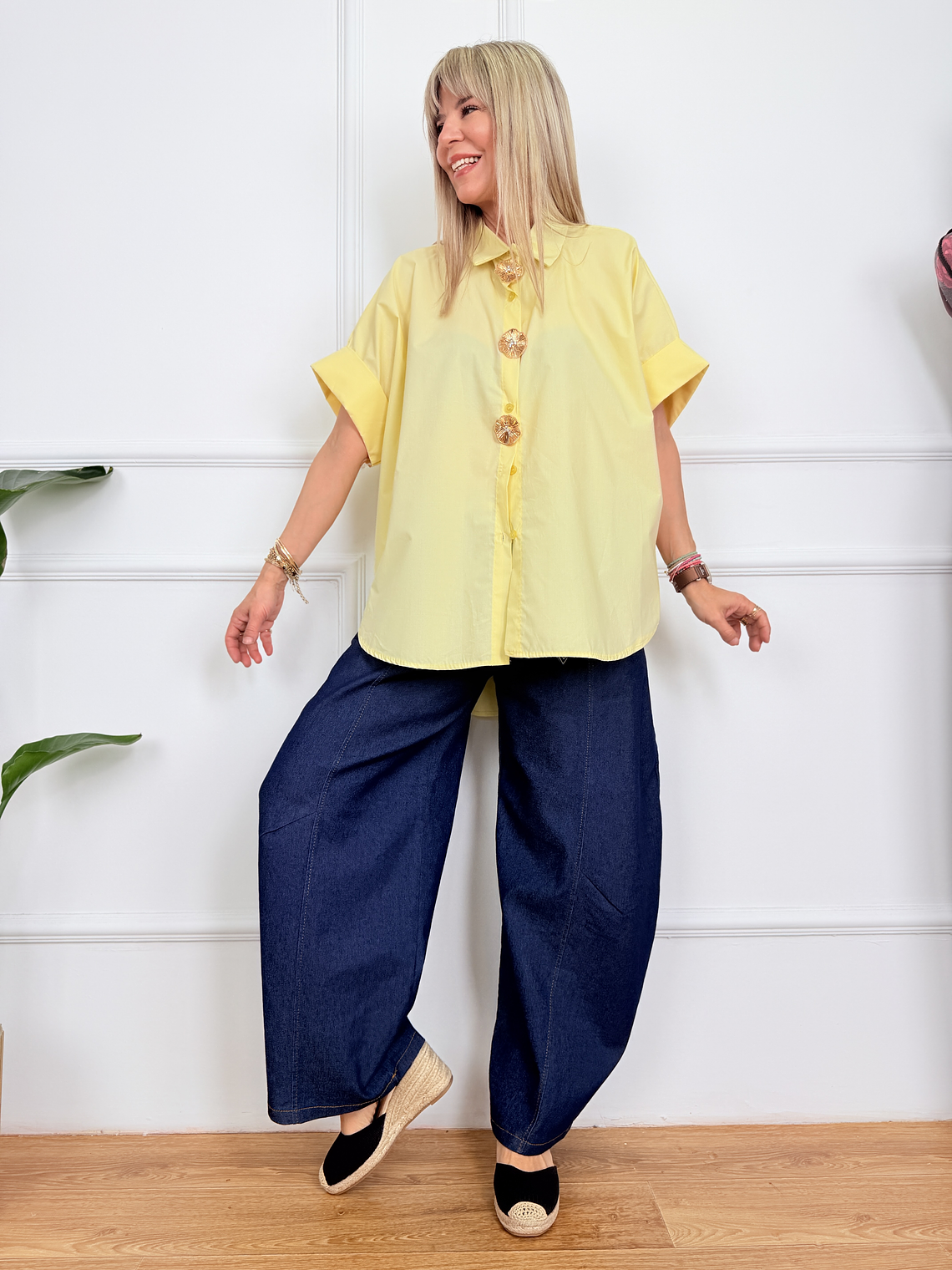 Calla Lily Shirt 15013 Yellow  2