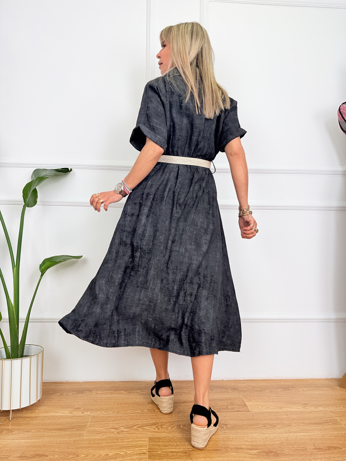 Concrete Runway Dress Charcoal 10883  3