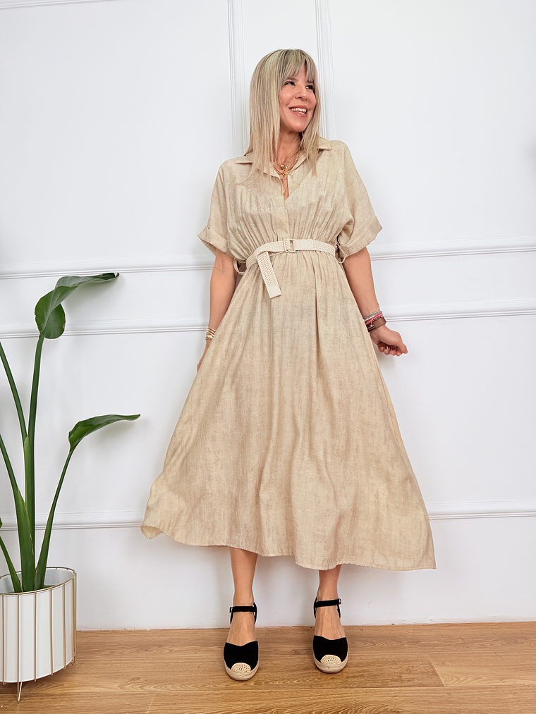 Concrete Runway Dress Beige 10883 2