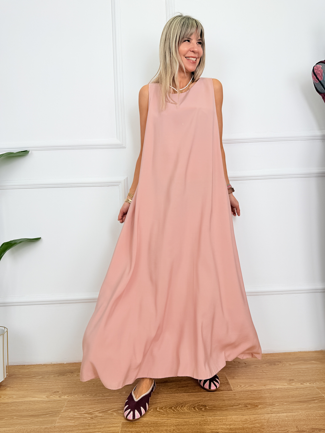 Aziza Dress Pastel Pink S2661 1