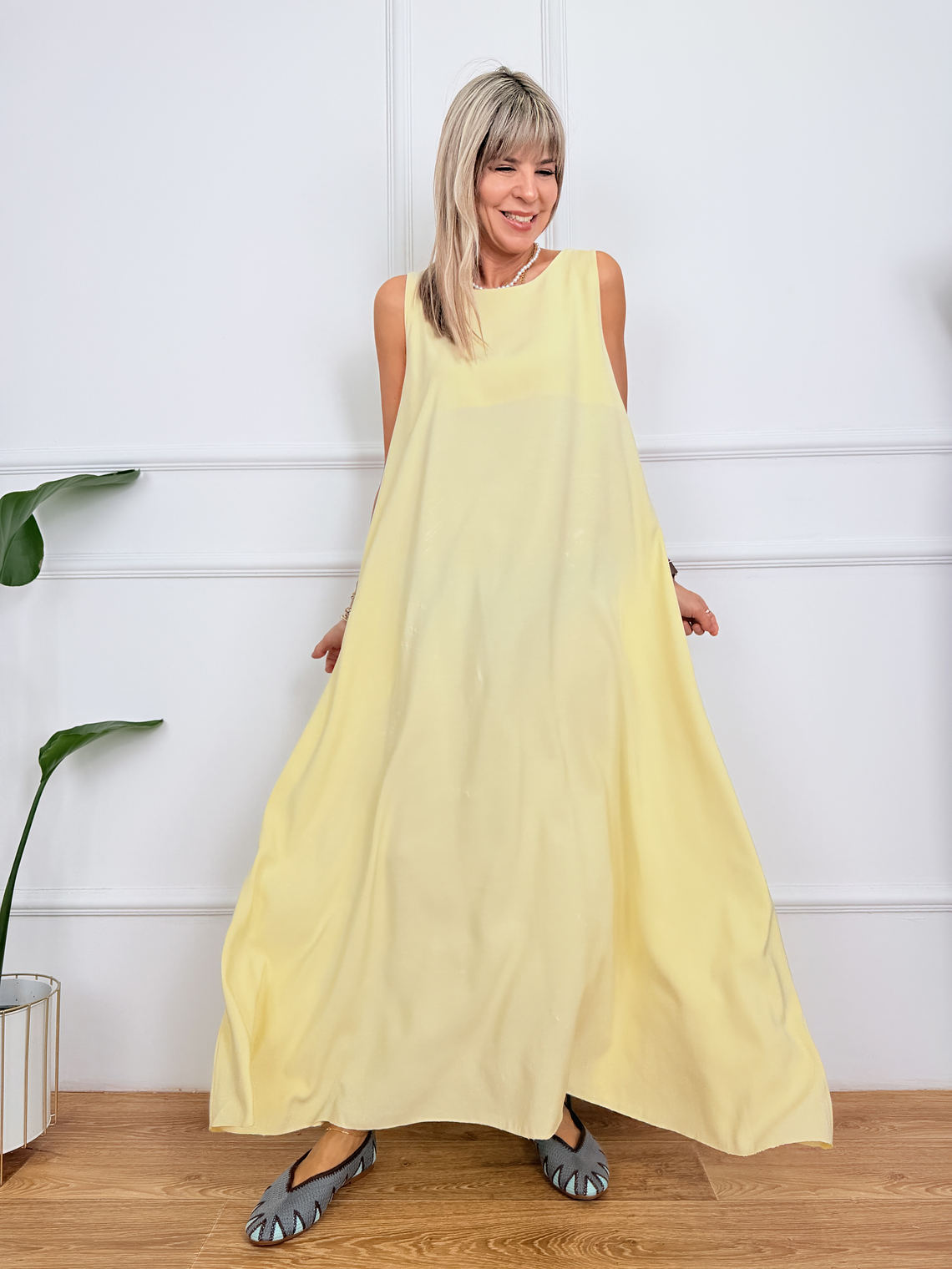 Aziza Dress Yellow S2661 1