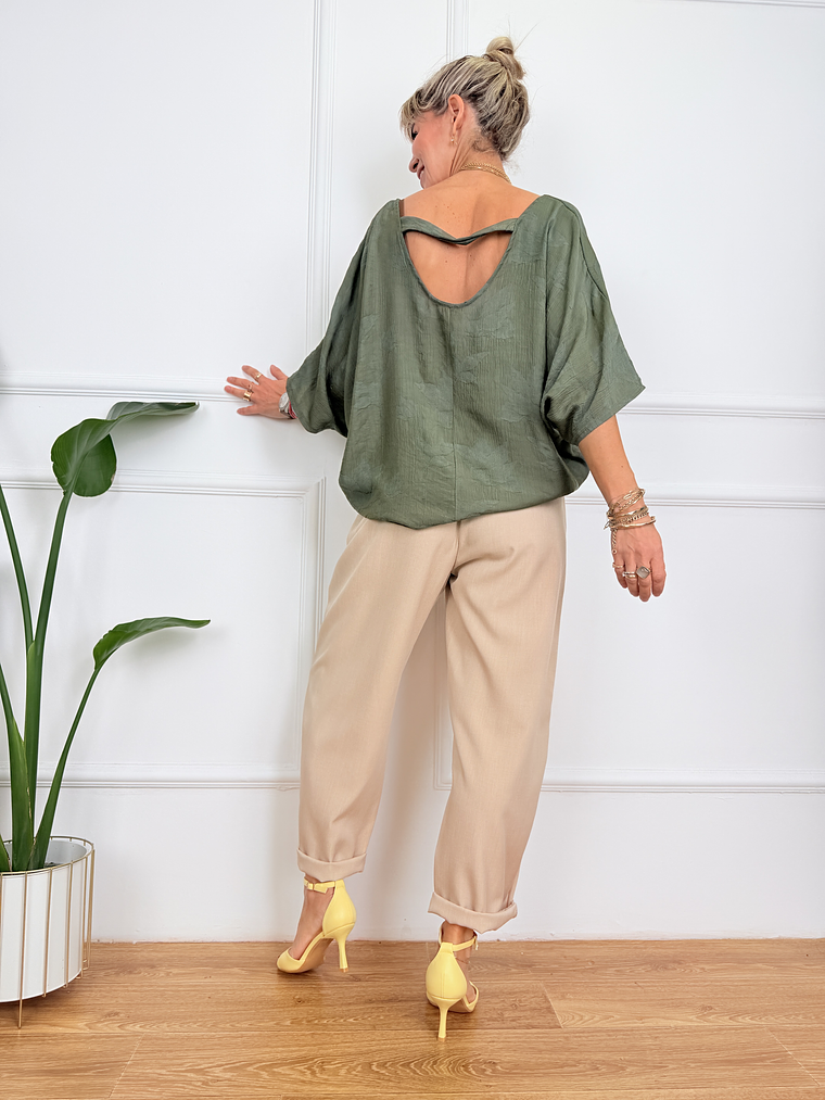 Noemi Blouse Chaki 2667-1   4