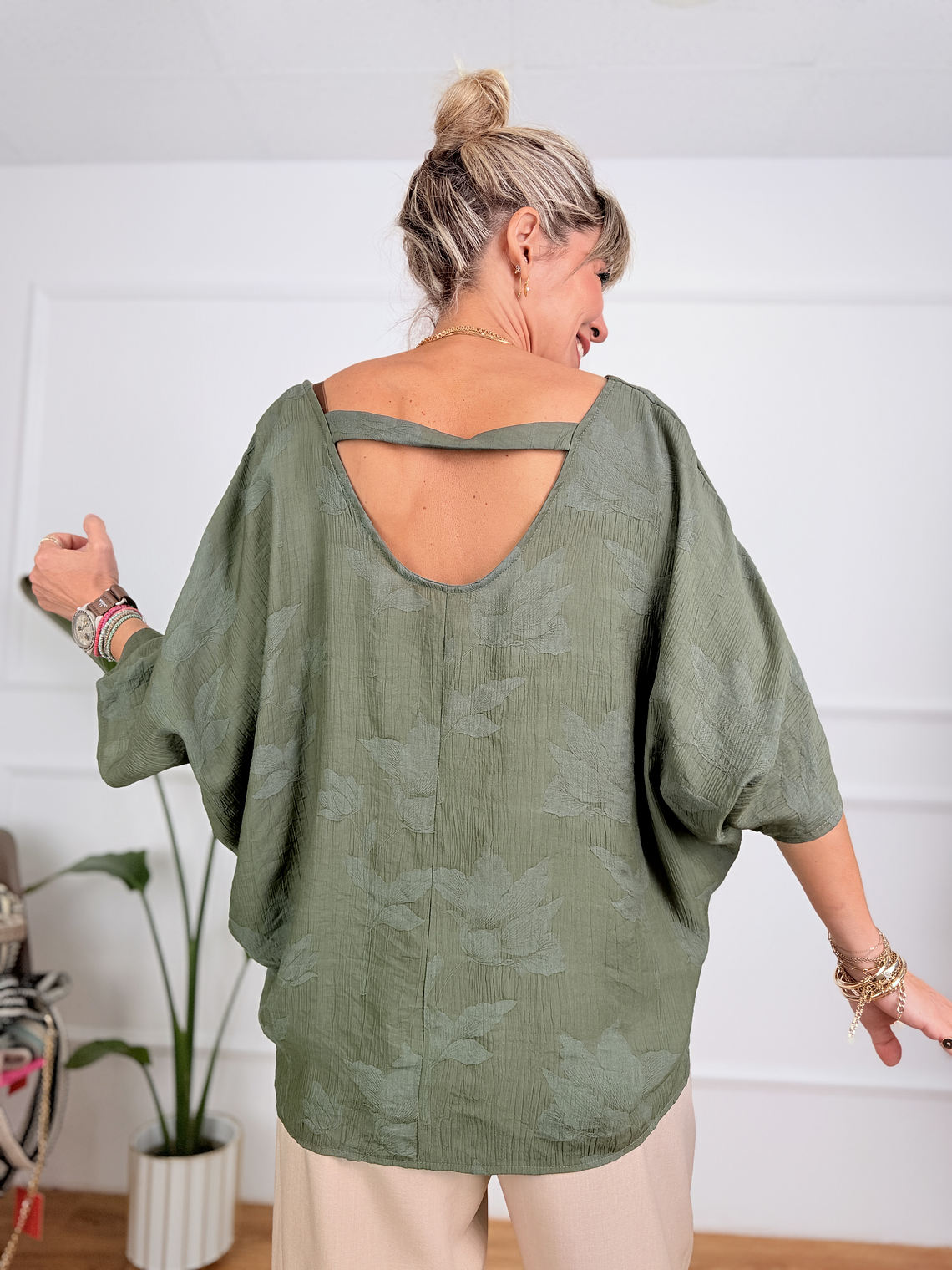 Noemi Blouse Chaki 2667-1   2