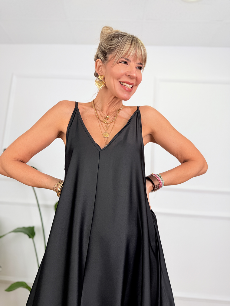  Βegonia Maxi Dress 9896 Black    4