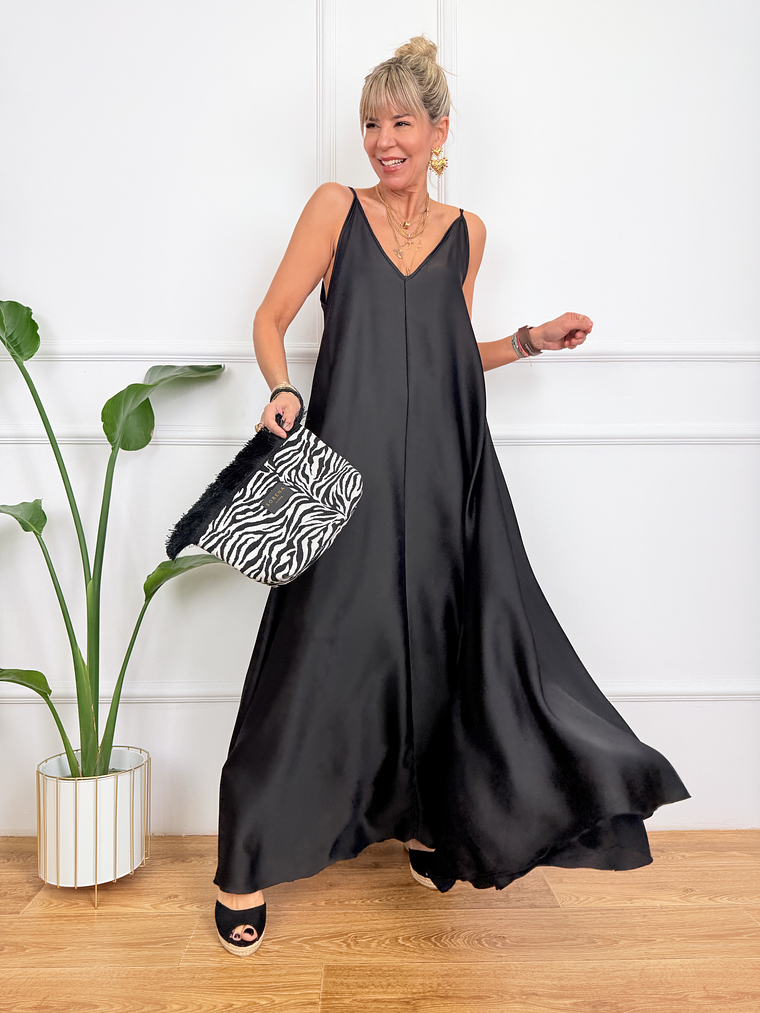  Βegonia Maxi Dress 9896 Black    2