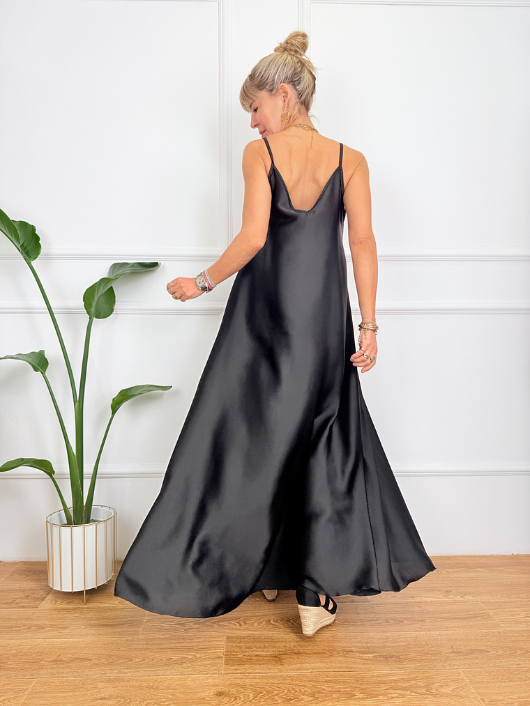  Βegonia Maxi Dress 9896 Black    3