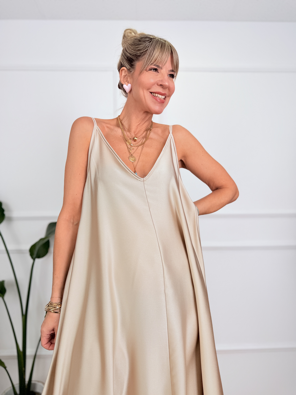  Βegonia Maxi Dress 9896 Βeige 4